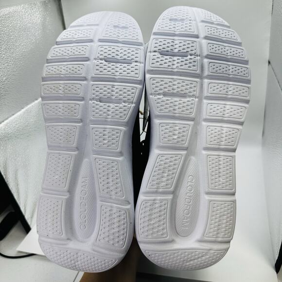 Size 10 - Adidas Women's Cloudfoam Comfy Running Shoes, Black/White/Pink (New) - Picture 6 of 7